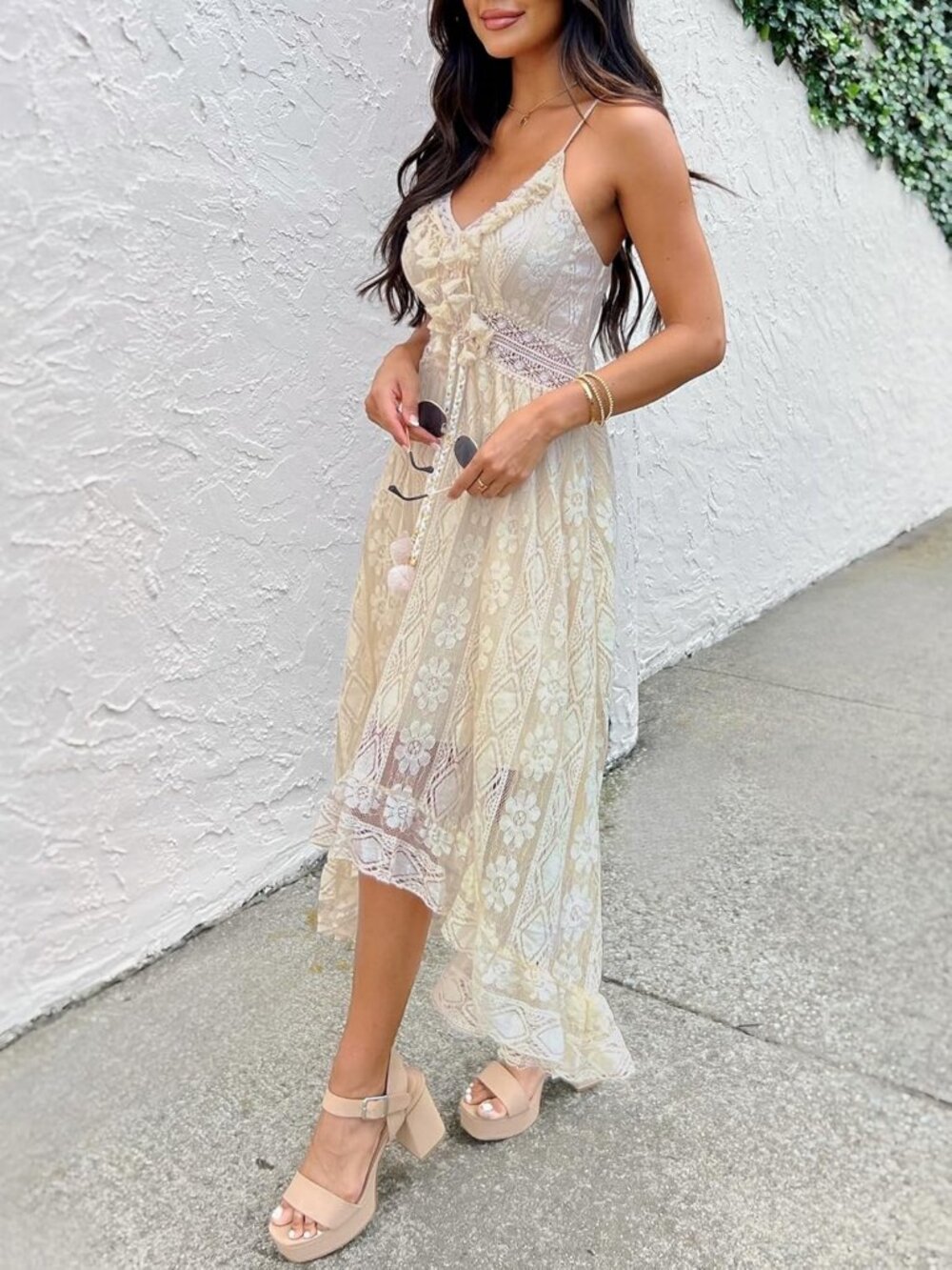 Lace Summer Maxi Dress for Women - Perfect Beach Wear & Vacation Outfit - Picture 6 of 6